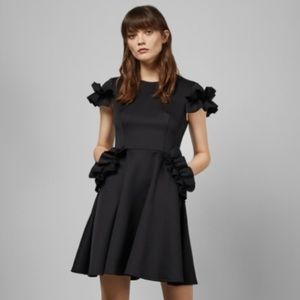 Ted Baker 
LUUCIEE
Ruffle detail skater dress blue